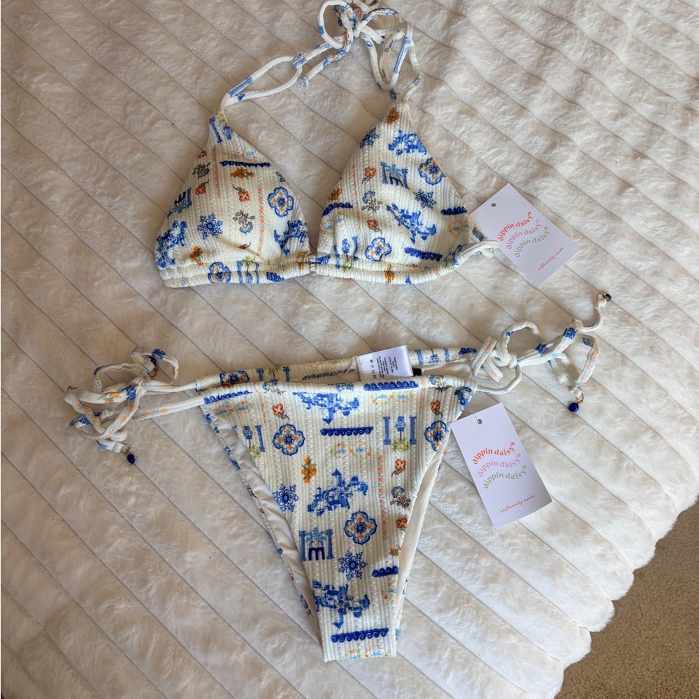 Dippin' Daisy's Blue and Cream Bikini